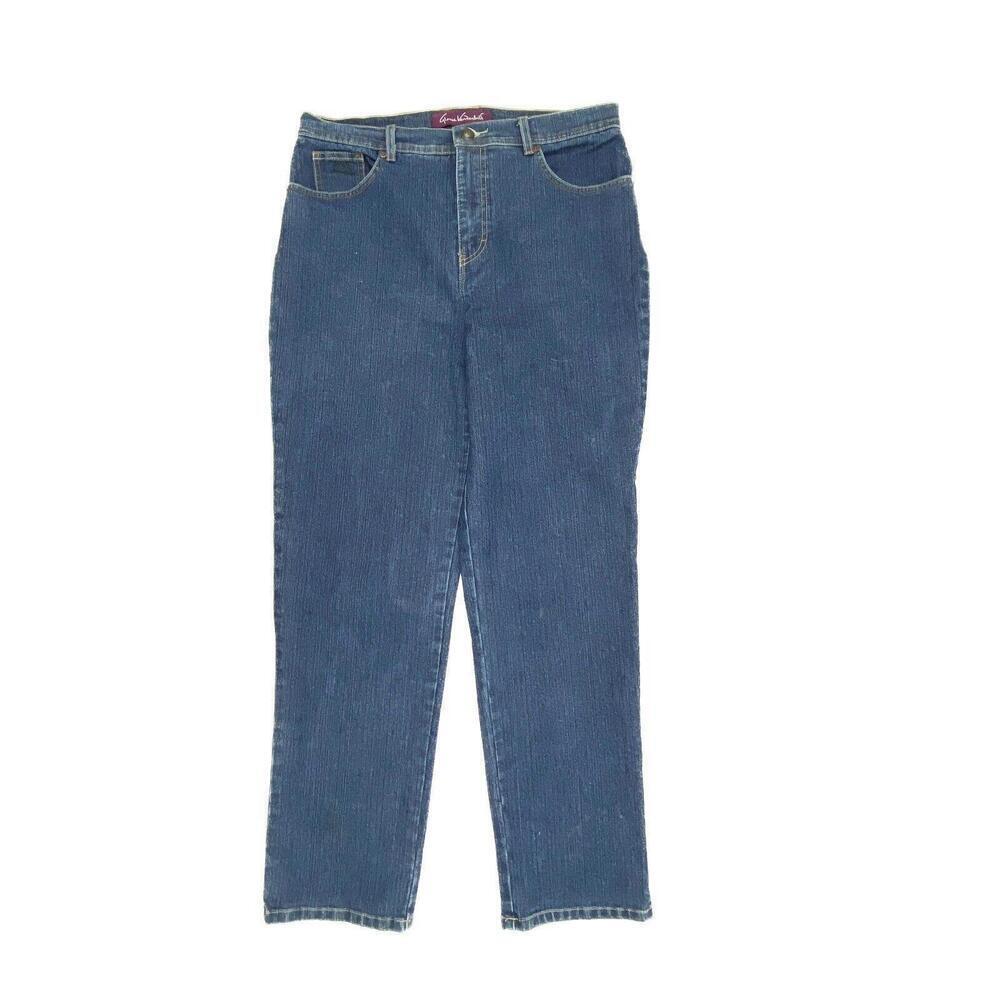 Gloria Vanderbilt Amanda Straight Leg Women's size 12 Dark Wash Blue Denim jeans